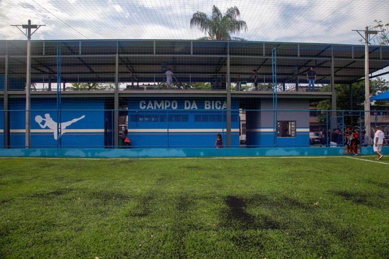 A inauguração do novo Campo da Bica aconteceu no último dia 12 de setembro, com amistosos entre times locais de Mesquita.